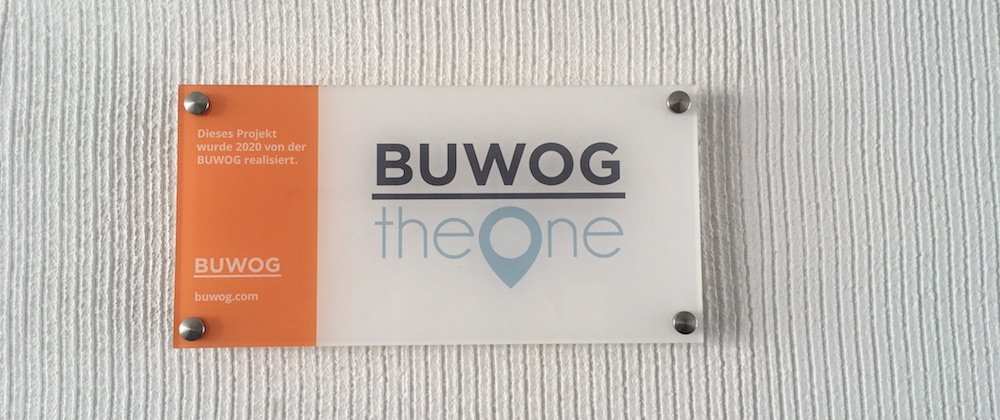 BUWOG - The One Schild